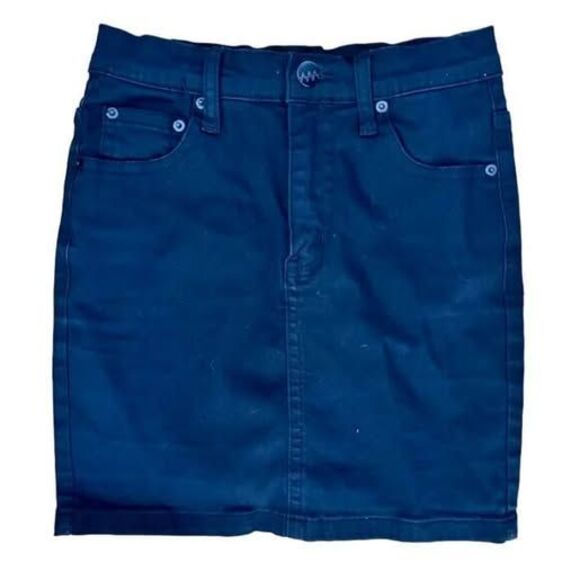 Zee Gee Why black denim mini skirt, size 2-4 - Picture 1 of 2